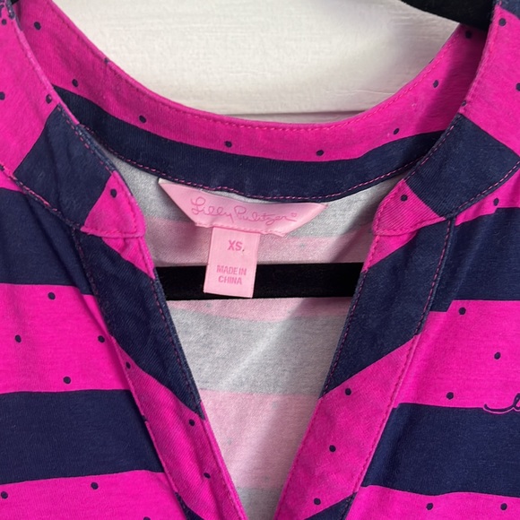 Lilly Pulitzer Pink & Blue Striped Beckett Dress - Picture 4 of 10